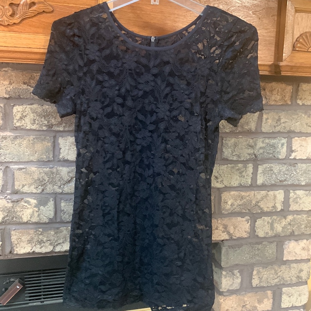 Womens moda international size small lace top ❤️